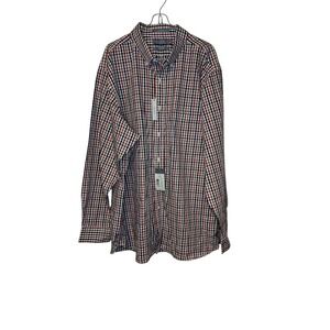 Daniel Cremieux Mens Shirt‎ Slim Fit Plaid Check Longsleeve Button Down XXL NWT